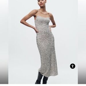 Zara sequin midi dress